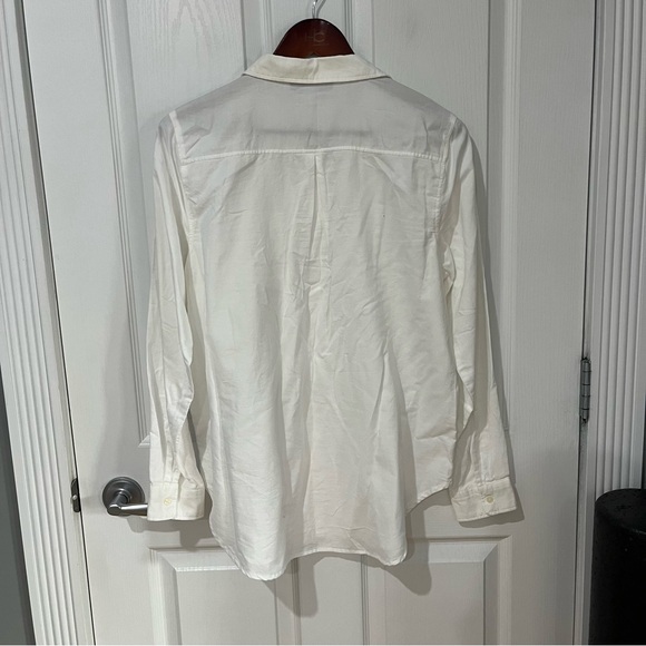 Old navy white long sleeve button closure size large - Picture 6 of 9
